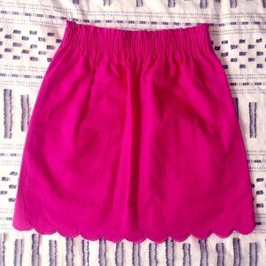 J Crew Sidewalk Skirt linen cotton pink size 00